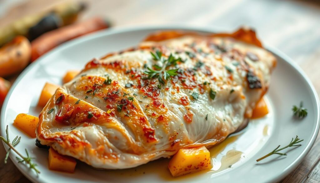 Baked thin chicken breast