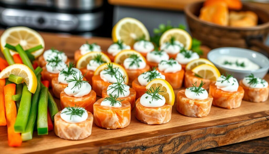 Salmon bites serving options