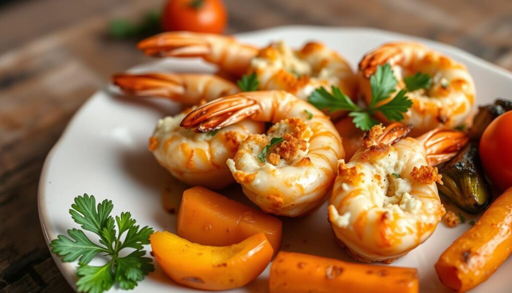 baked crab-stuffed shrimp