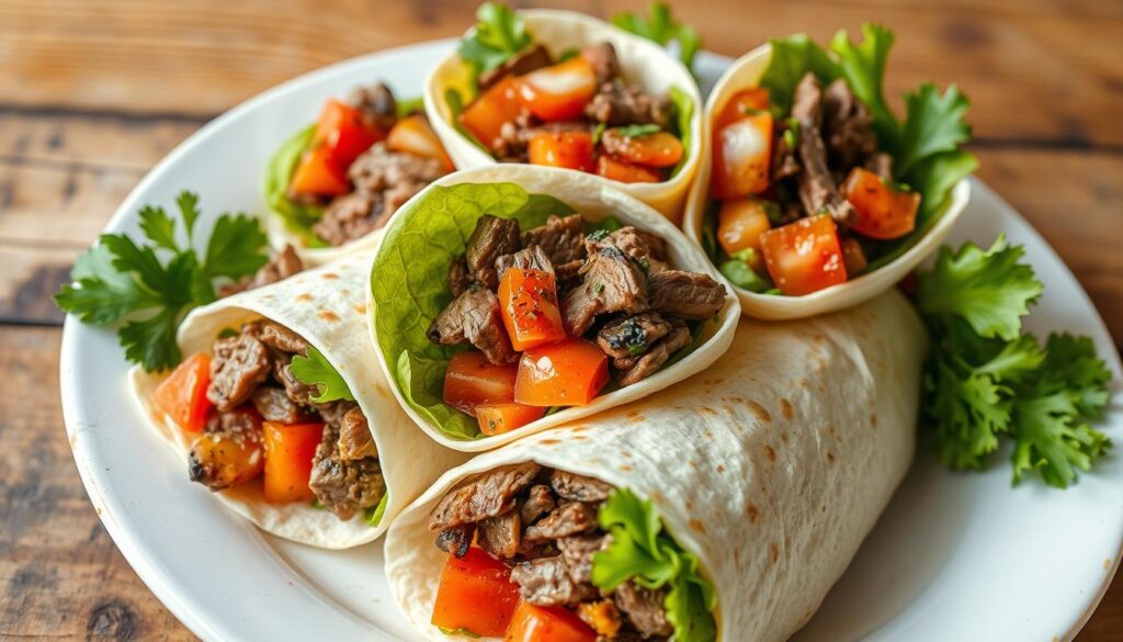 grilled steak wraps