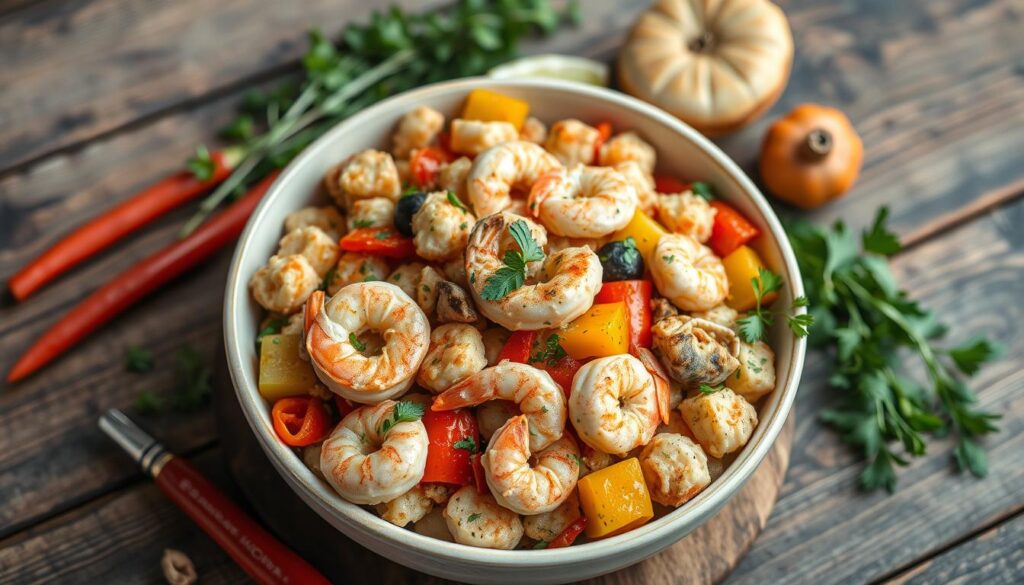 seafood stuffing nutrition